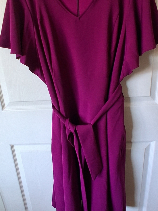 Lane Bryant Dresses & Skirts - Lane Bryant Lena Flutter-Sleeve V-Neck Maxi Dress Pink 20P Like New